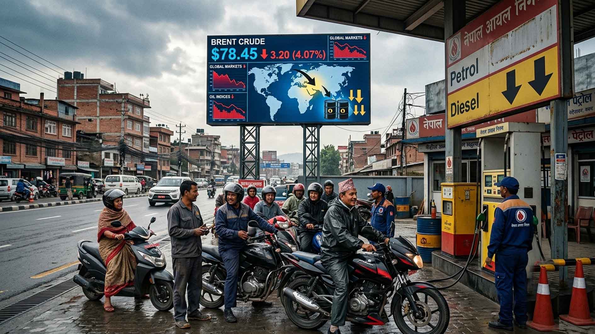 तेलको भाउ घट्ने आशामा नेपाली, आयल निगमले कहिले सुनाउँछ राहतको खबर?